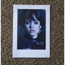 A5 Wednesday Addams Art Print