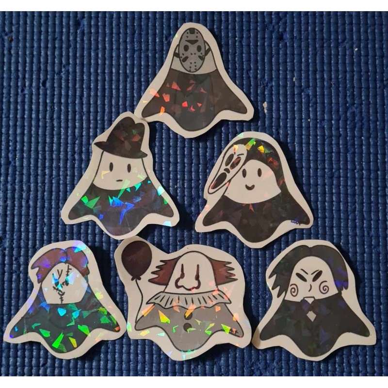 Ghost Horror Movie Stickers | Iconic Horror Characters Halloween Decals – Perfect for Spooky Decor & Gifts!